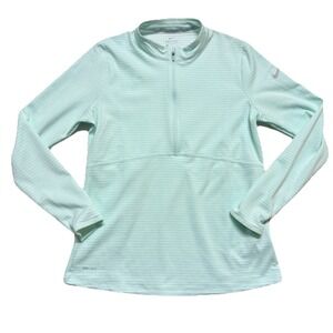 Nike Dri-FIT Element Womens 1/4 Zip Pullover Size L Large Aqua  Running Active